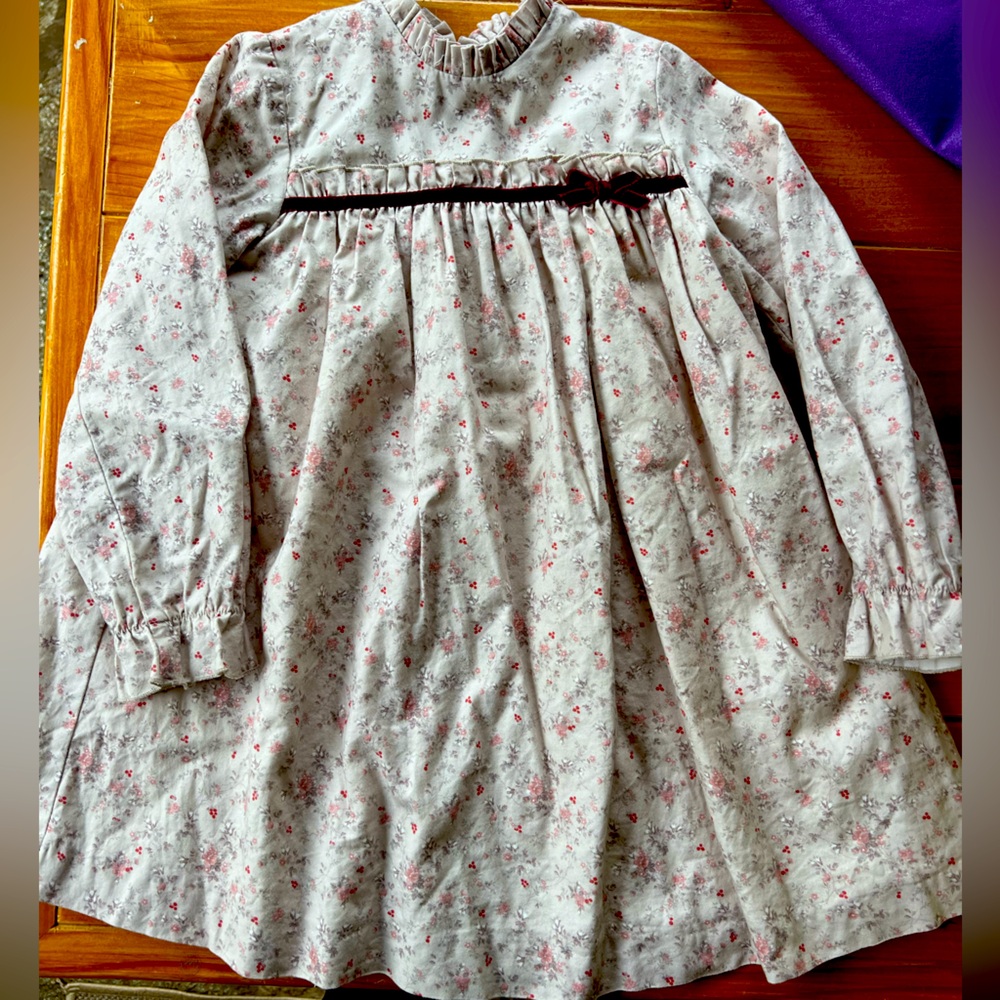 Pepa London Girls Burgundy Floral dress size 5y